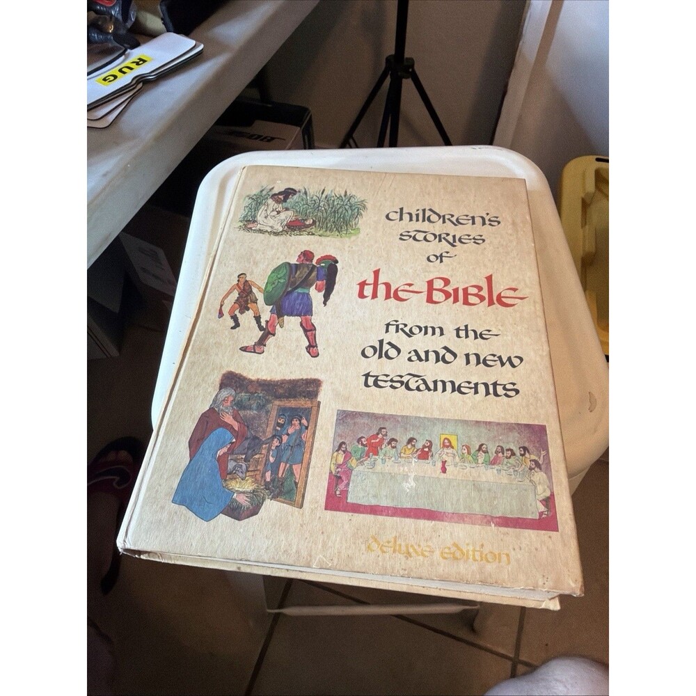 Childrens Stories of the Bible Vintage 1968 Old New Testament Deluxe Edition HC